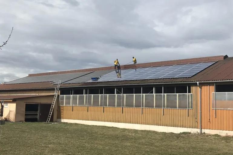 Solarpark-Reinigung in der Region